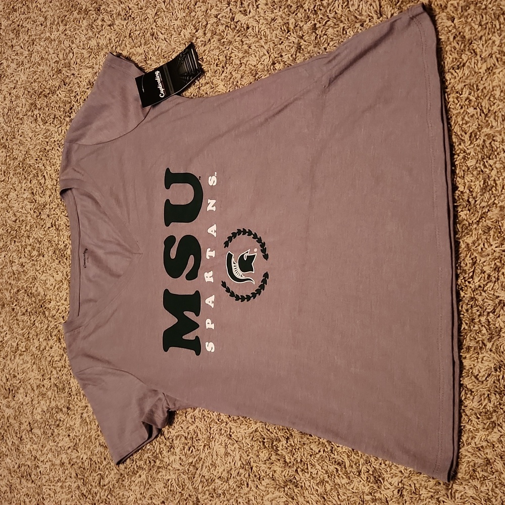 Captivating Apparel MSU Spartans V Neck tee